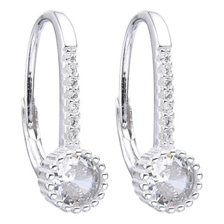 Aros Colgantes Plata 925 Susanita Con Piedra 6 Mm (ag13) Aros Colgantes Plata 925 Susanita Con Piedra 6 Mm (ag13)