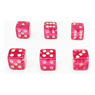 Conjunto De 6 Dados Pink TranslĂșcidos 16mm P/ Rpg Jogos D6 Conjunto De 6 Dados Pink TranslĂșcidos 16mm P/ Rpg Jogos D6
