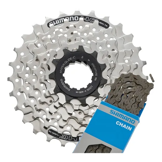 Cassete Shimano Altus Acera 7v Hg41 11-28 + Corrente Hg40