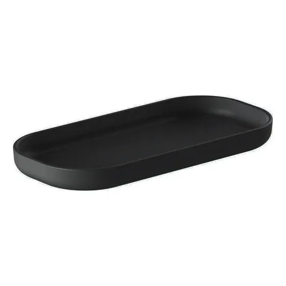 Bandeja Decorativa Organizadora Banheiro Porta Anel Dual Cor Preto