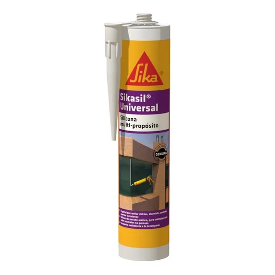 Sikasil Universal Silicona Acética Sello Vidrios Transp.