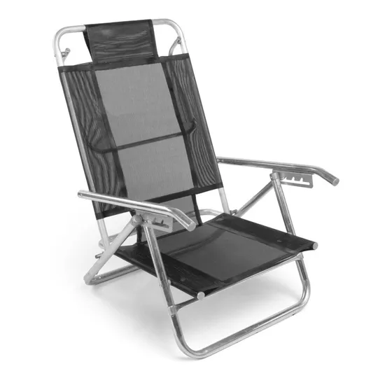 Reposera Sillon Aluminio Playa 5 Posiciones Ultra Reforzada 