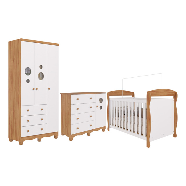 Quarto Bebê Completo Berço Americano Guarda Roupas Cômoda Quarto Bebê Completo Berço Americano Guarda Roupas Cômoda