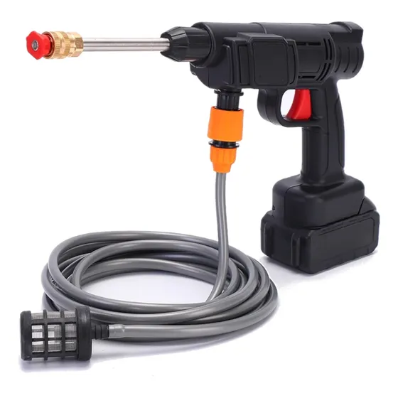 Hidrolavadora Portátil Inalámbrica A Bateria +10 Accesorios Color Negro Frecuencia 50