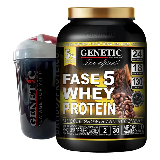 Proteína Fase 5 Shaker Genetic Crecimiento Muscular Definido