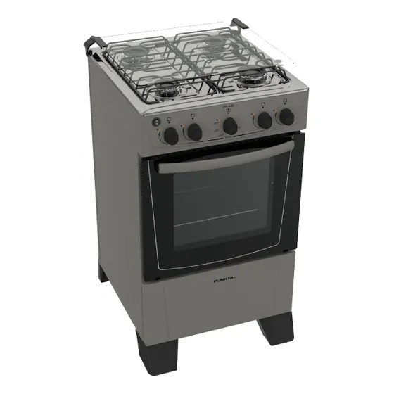Cocina A Gas Punktal Pk420 4 Hornallas Horno 50 Lt Mesa Inox