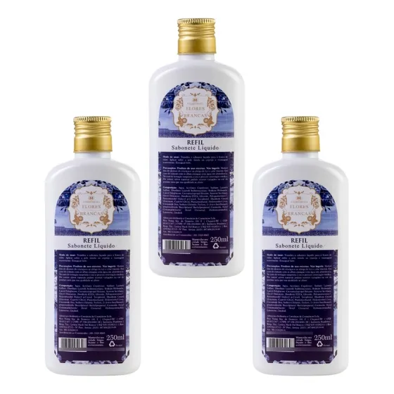 Refil Sabonete Líquido Madressenza Flores Brancas 250 Ml 3un