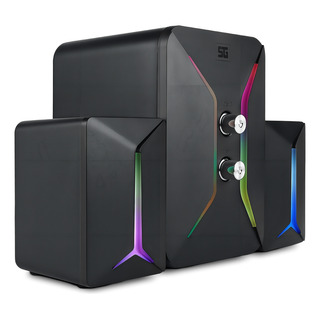 Bocina Vorago Start The Game 2.1 Usb 3.5mm Negro Rgb Spk-250 Bocina Vorago Start The Game 2.1 Usb 3.5mm Negro Rgb Spk-250
