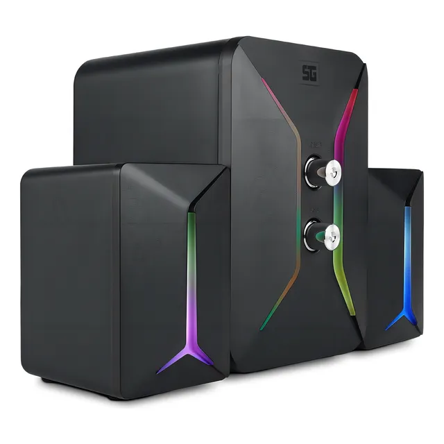 Bocina Vorago Start The Game 2.1 Usb 3.5mm Negro Rgb Spk-250