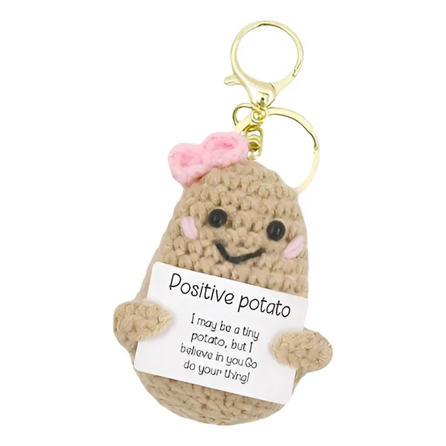 / Llaveros Con Mensaje Positivo Lindo Llavero De Punto