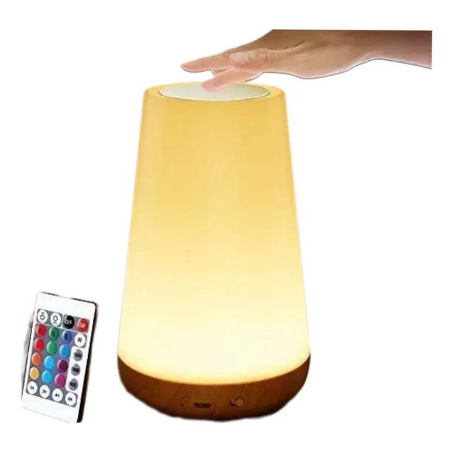 Lámpara Recargable Led Táctil Mesa Luz Colores Noche Bebe