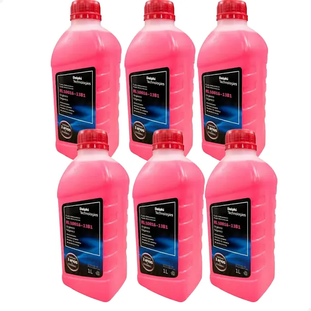 Kit 6 Aditivo Rosa Radiador Pronto Uso Anticorrosivo Delphi