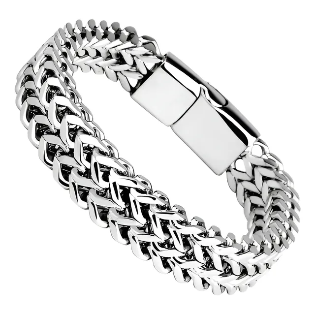 Pulsera Gruesa En Acero Quirúrgico.