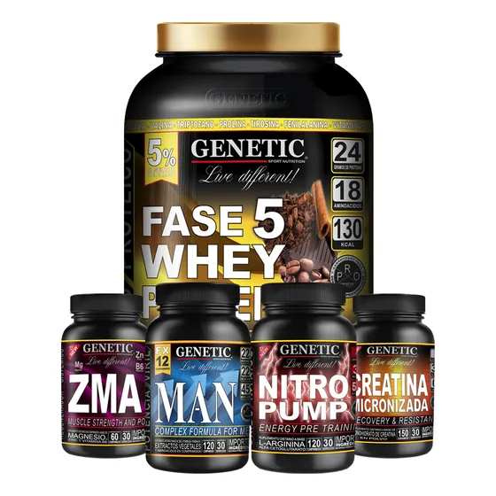 Anabol 5 Proteína Creatina Oxido Nítrico Hero Test Genetic