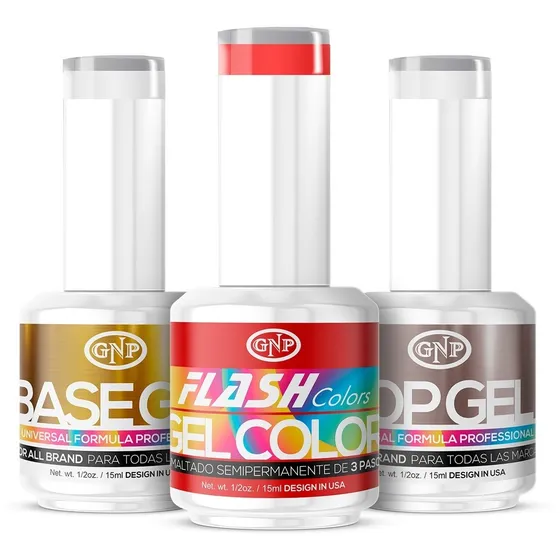 Kit Esmaltes Semipermanentes Gnp 15ml 21 Free + Base Y Top