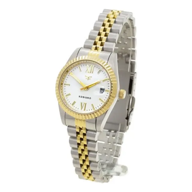 Reloj Kosiuko Mujer De Acero Sumergible Con Calendario Ks836
