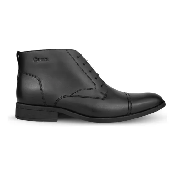 Botín De Cuero Para Hombre Color Negro Casual Y Formal H626