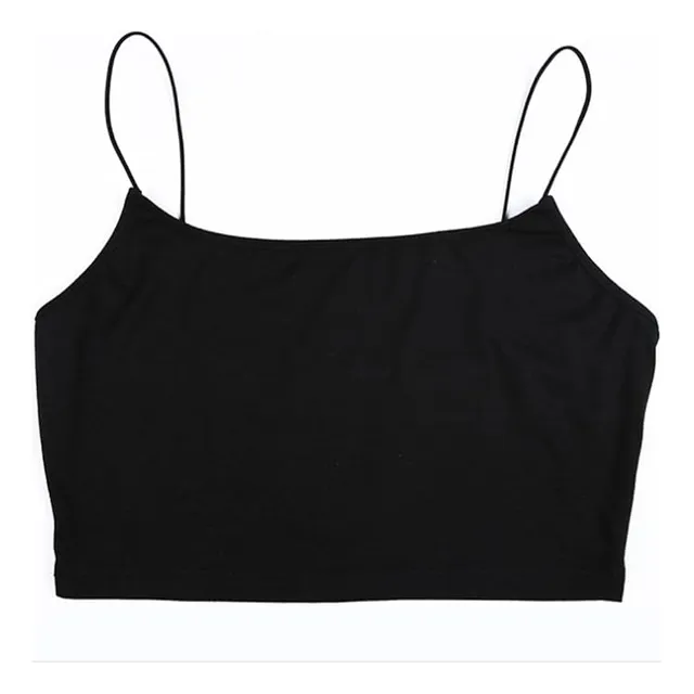 Top, Camiseta Corta De Tirantes Delgados, Sin Mangas, Sexy
