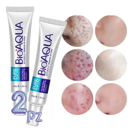 Bioaqua Acne Cream Cicatrices Poros Control De Grasa 2p Full