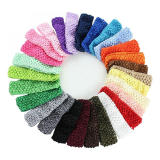 Diademas Elásticas De Ganchillo Para Niños Pequeños, 24 Unid Diademas Elásticas De Ganchillo Para Niños Pequeños, 24 Unid