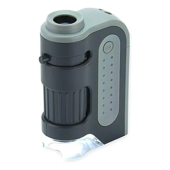 Carson Microscopio De Bolsillo Con Luz Led 60x - 120x Gris | Cuotas sin interés