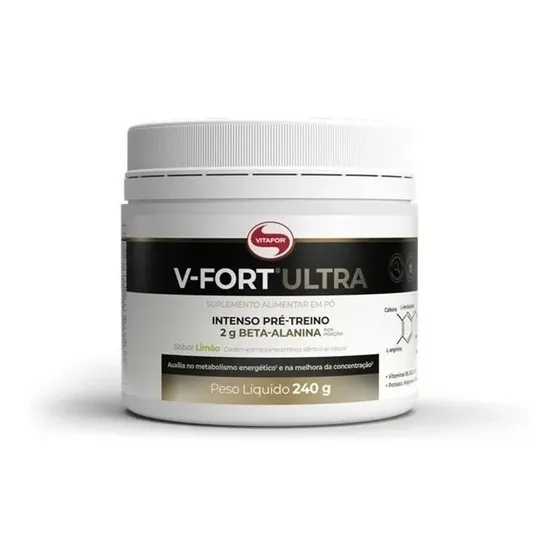 Pré Treino Vitafor V Fort Ultra 240gr - Beta-alanina