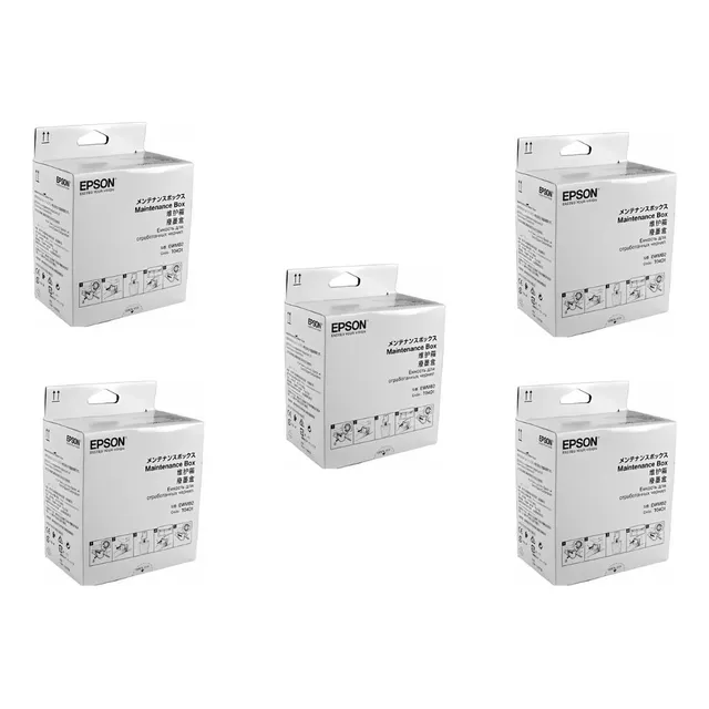5 Cajas De Mantenimiento Epson Original T04d100 P/ L3150....