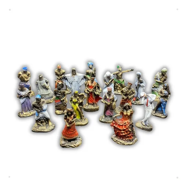 Kit Conjunto 20 Mini Orixás - Imagem 10cm Umbanda Candomblé
