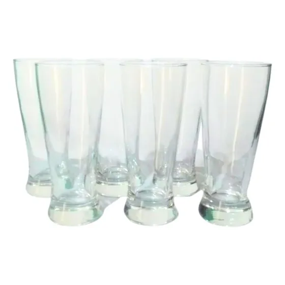 6 Vasos Cerveceros De Vidrio