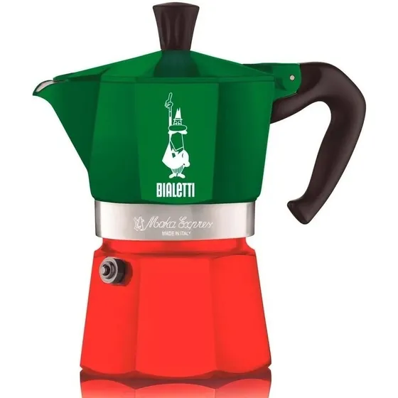 Cafeteira Aluminio Moka Express Bialetti Cap P/ 6 Xic Italia