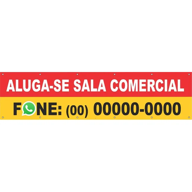 Faixa Aluga-se Salas Comerciais 2mt X 50cm 