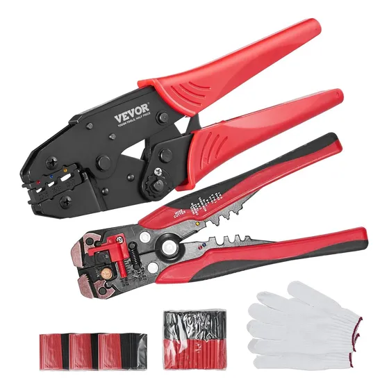 Vevor Juego De Crimpadora/pelcacable/tubos/guantes - 4pzs