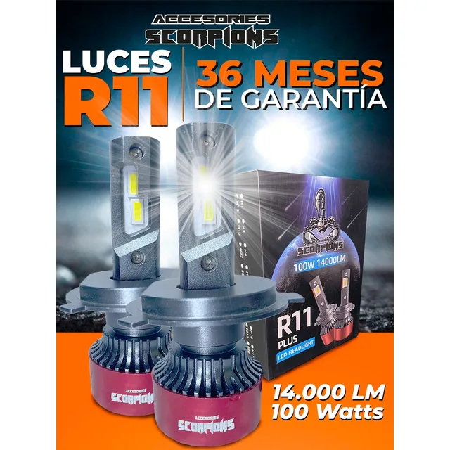 Luces Led Carros H4 H3 9005 9006 H1 H7 110w 14.000 Lúmenes