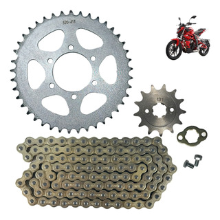 Kit De Arrastre Cadena Reforzada Para Italika Vort-x 200 Kit De Arrastre Cadena Reforzada Para Italika Vort-x 200