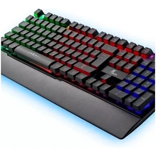 Teclado gamer Xtech Armiger QWERTY español España color negro con luz led