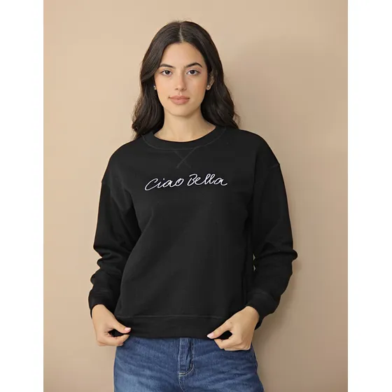 Buzo Onyx Algodón Cuello Redondo Ciao Bella Frisa Mujer