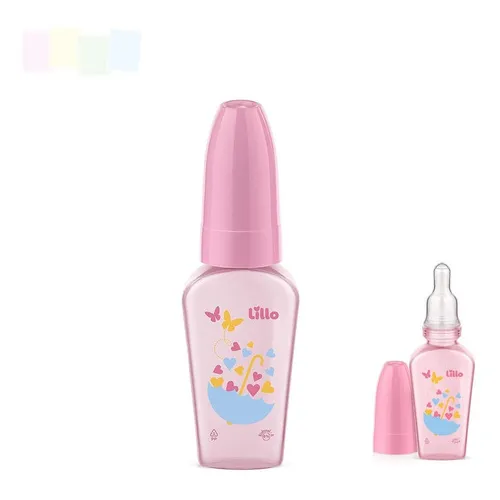 Mamadeira Chuquinha Lillo Fase 1 Com Silicone Macio Flexivel Cor Rosa