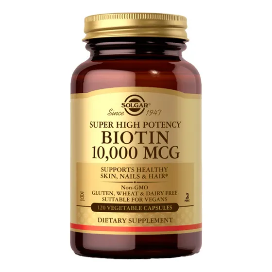 Biotin 10000mcg Solgar X120 Capsulas Sin Sabor