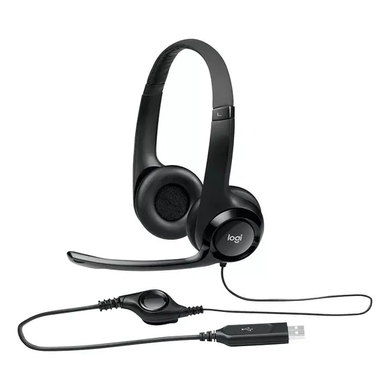 Audífonos Logitech H390 Estereo Headset Usb Con Microfono 