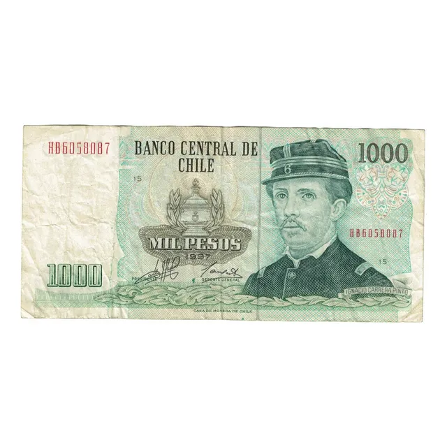 Billete De Chile 1000 Pesos De 1997 Firmas Massad - Carrasco