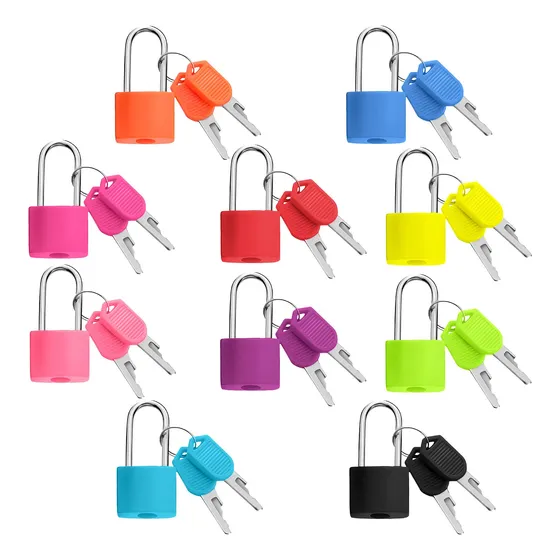 10 Candado Para Maleta Llave Metal Grillete Largo Equipaje