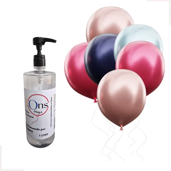 Gel Para Balão Cola Confete Para Bexiga E Bubble 1 Litro
