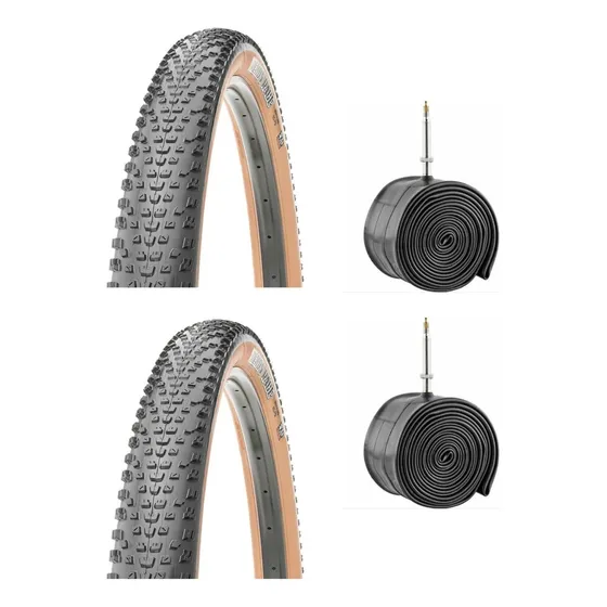 2 Llantas 27.5x2.25 Rekon Race Marron Y 2 Neumaticos Maxxis