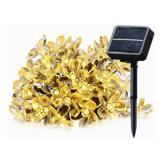 Tira De Luces Led Solares Forma Flores Para Jardín 50 Led 7m Tira De Luces Led Solares Forma Flores Para Jardín 50 Led 7m