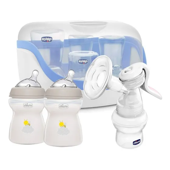 Combo Chicco Natural Feeling Sacaleche+esterilizador+mam