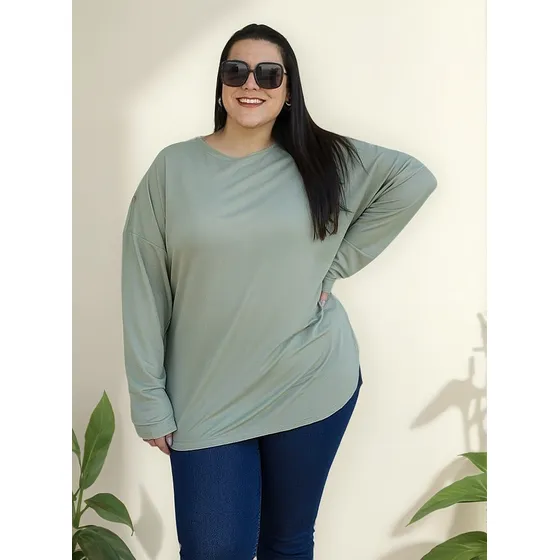 Remera De Mujer Blusa Manga Larga De Algodón Remerón
