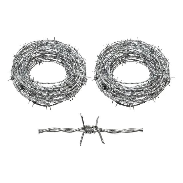 Alambre De Púas 120 Pies 15.5 Calibre 4 Puntas Ideal M...