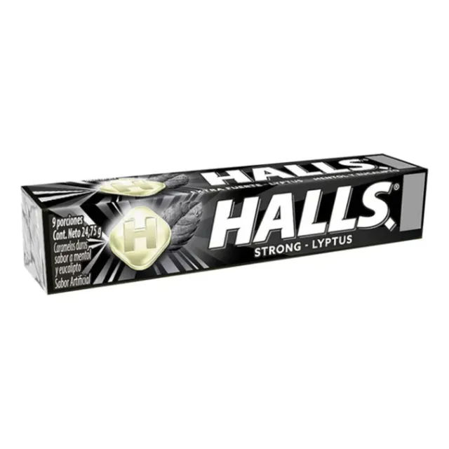 Halls Negro Extra Fuerte X 9u