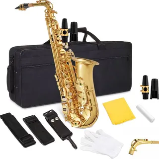Kit Saxofone Alto Eb Laqueado Estojo Case Luxo AcessĂłrios Kit Saxofone Alto Eb Laqueado Estojo Case Luxo AcessĂłrios