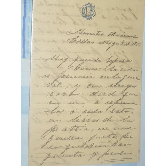 Carta Enviada Del Monitor Huascar
